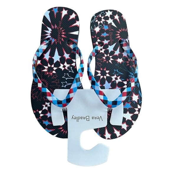 Vera Bradley Women's Firecracker Patriotic Sandals 4th of July  - Size 6 - Picture 1 of 4
